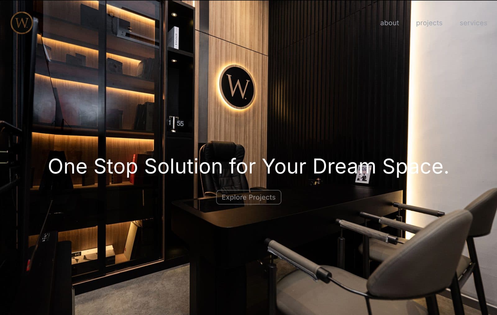 Woodyork homepage: “One Stop Solution for Your Dream Space.”
